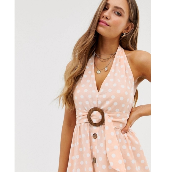 New With Tags Halter Dress Midi Size 4 - Picture 3 of 7